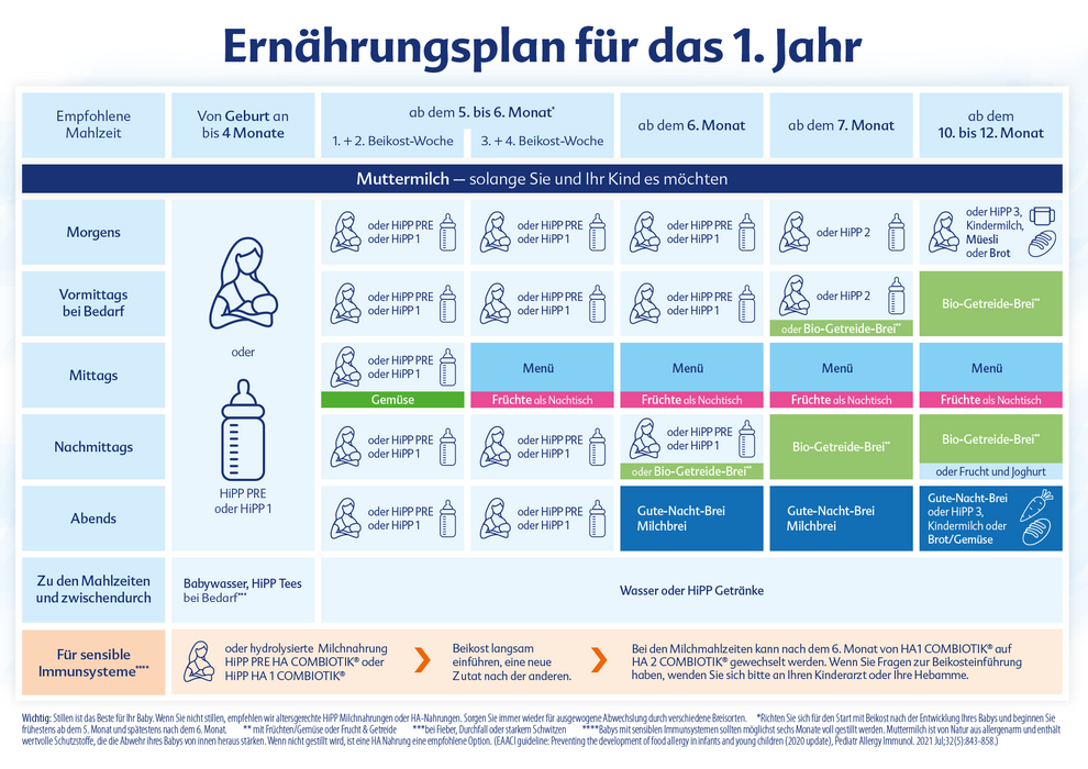 HiPP Ernährungsplan