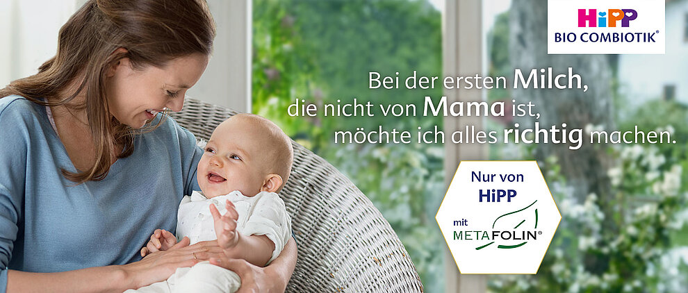 Neue HiPP Milchrezeptur mit Metafolin®